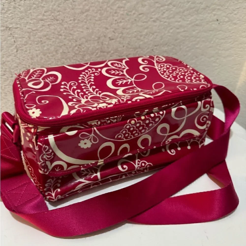 Vera Bradley twirly bird retired pattern make up case lunch box